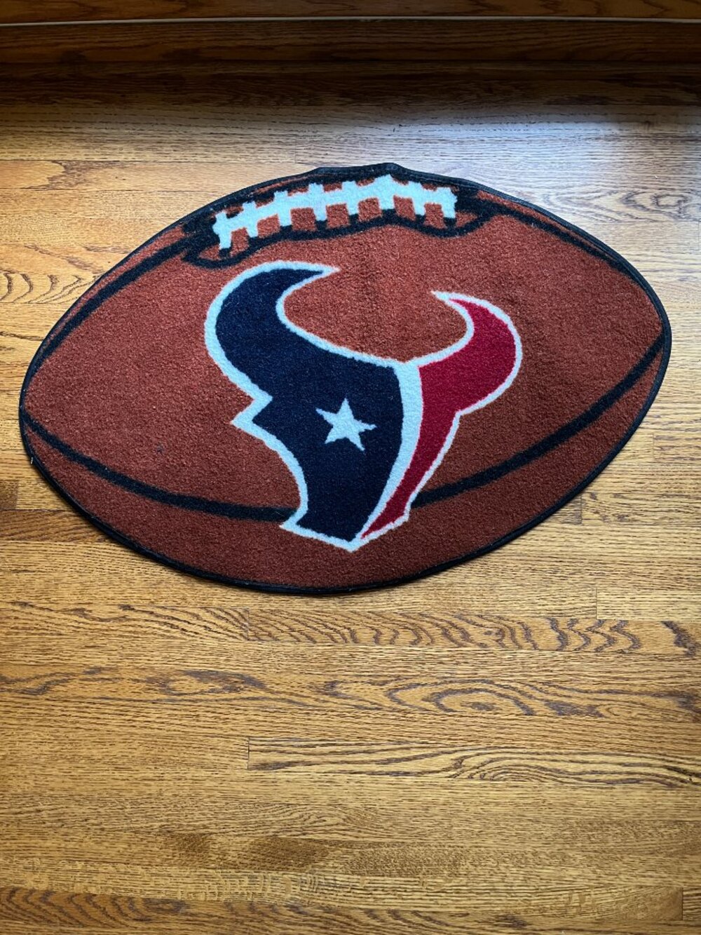 Houston Texans Football Shaped Fan Mat Rug